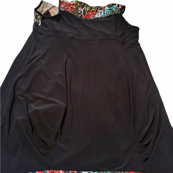 Joseph Ribkoff Mixed Print Sheath Dress.Vibrant colors/Animal Print-Size 18 - Picture 3 of 7